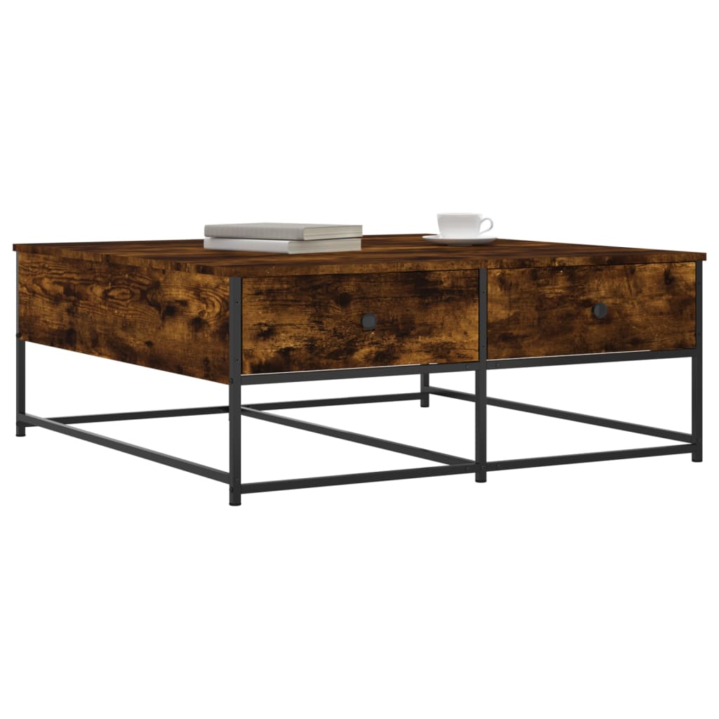 Tavolino da Salotto Rovere Fumo 100x99x40 cm Legno Multistrato | homemem39