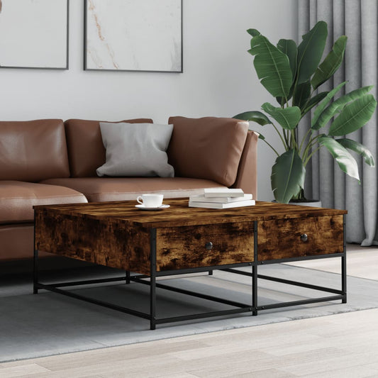 Tavolino da Salotto Rovere Fumo 100x99x40 cm Legno Multistrato | homemem39