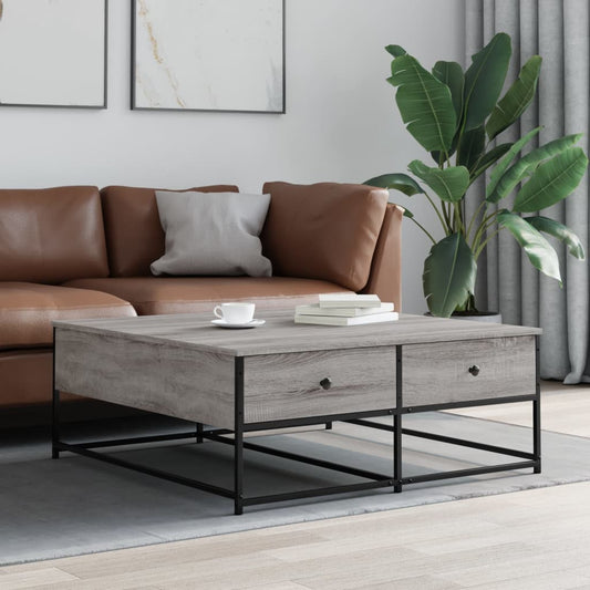 Tavolino da Salotto Grigio Sonoma 100x99x40cm Legno Multistrato | homemem39