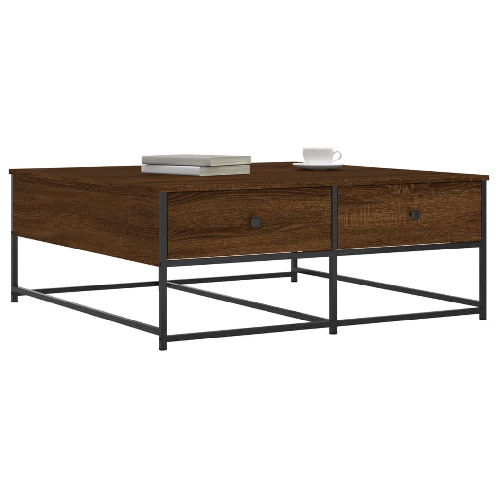 Tavolino Salotto Rovere Marrone 100x99x40 cm Legno Multistrato | homemem39