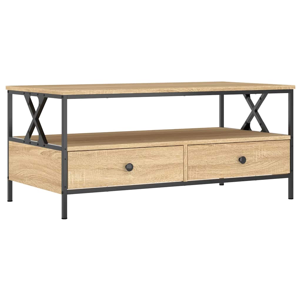 Tavolino da Salotto Rovere Sonoma 100x51x45cm Legno Multistrato | homemem39