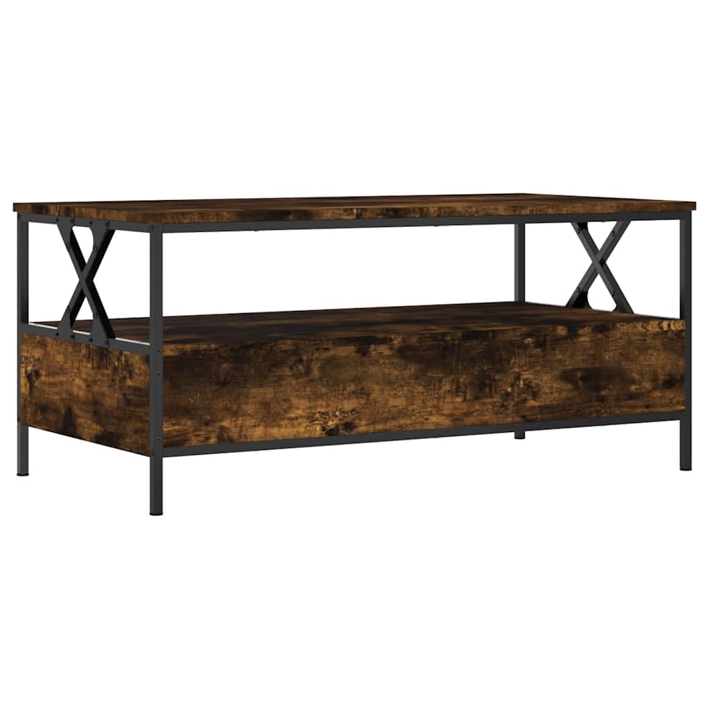 Tavolino da Salotto Rovere Fumo 100x51x45 cm Legno Multistrato | homemem39