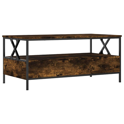 Tavolino da Salotto Rovere Fumo 100x51x45 cm Legno Multistrato | homemem39