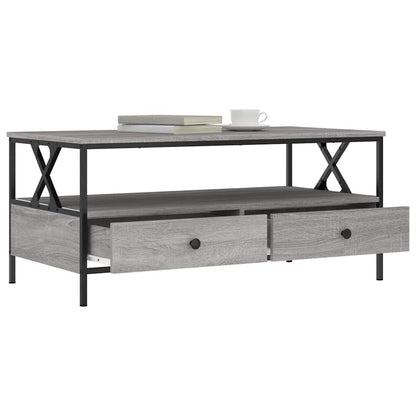 Tavolino da Salotto Grigio Sonoma 100x51x45cm Legno Multistrato