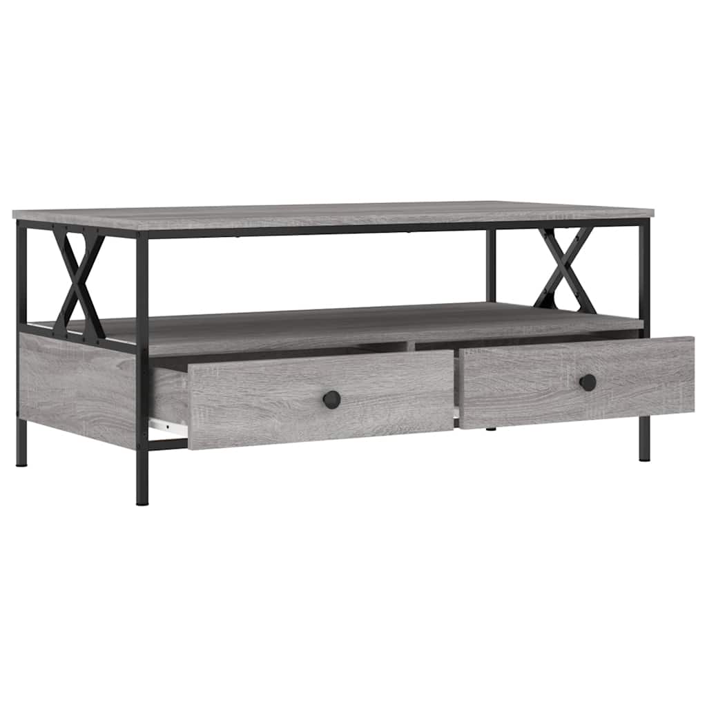 Tavolino da Salotto Grigio Sonoma 100x51x45cm Legno Multistrato | homemem39