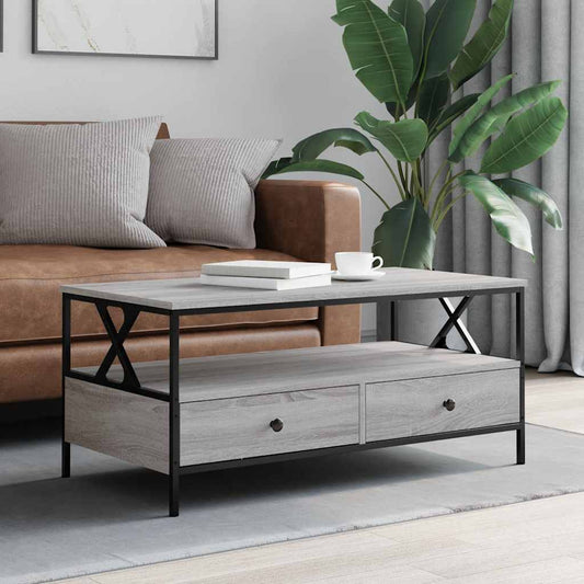 Tavolino da Salotto Grigio Sonoma 100x51x45cm Legno Multistrato | homemem39