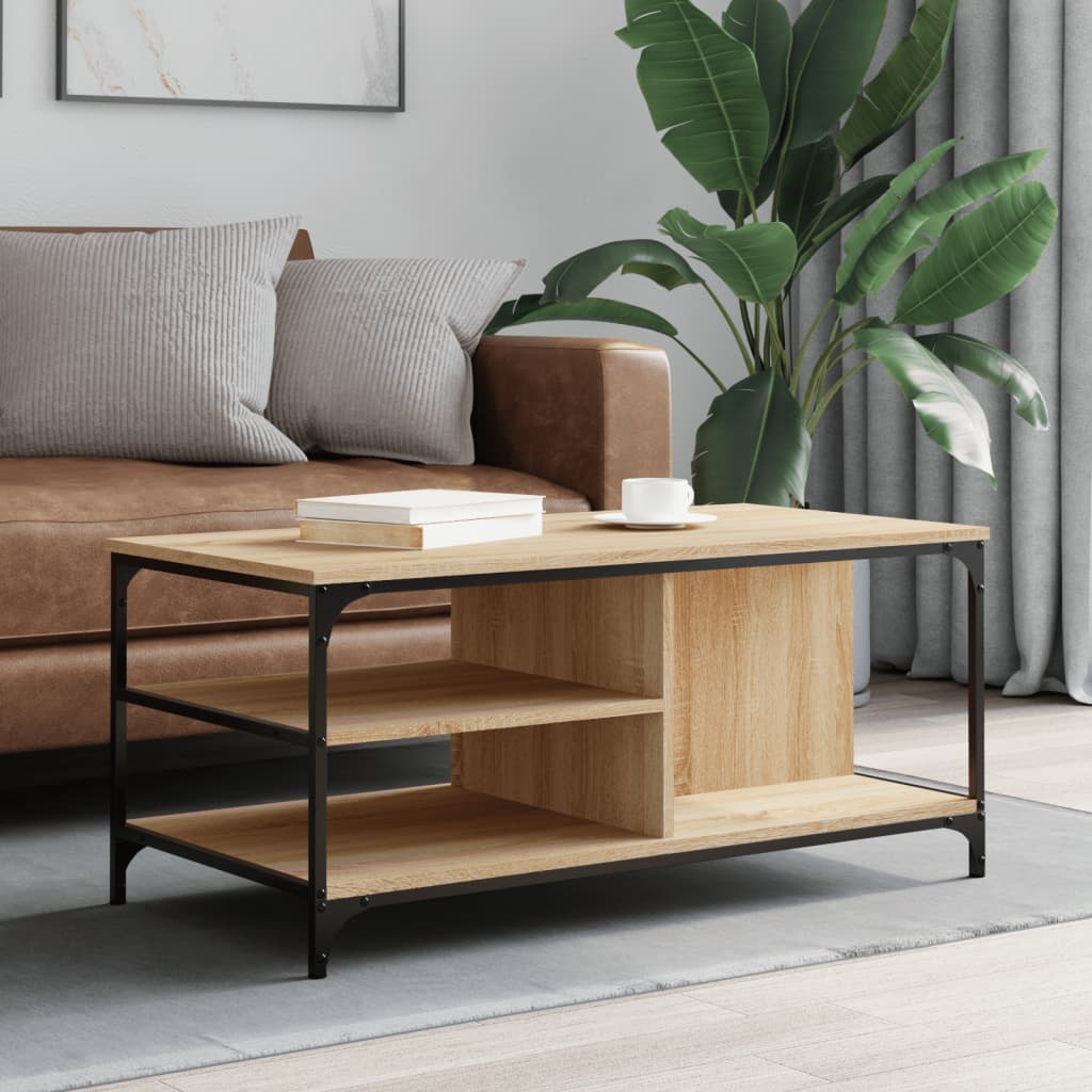 Tavolino da Salotto Rovere Sonoma 100x50x45cm Legno Multistrato | homemem39