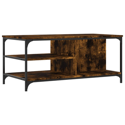 Tavolino da Salotto Rovere Fumo 100x50x45 cm Legno Multistrato | homemem39
