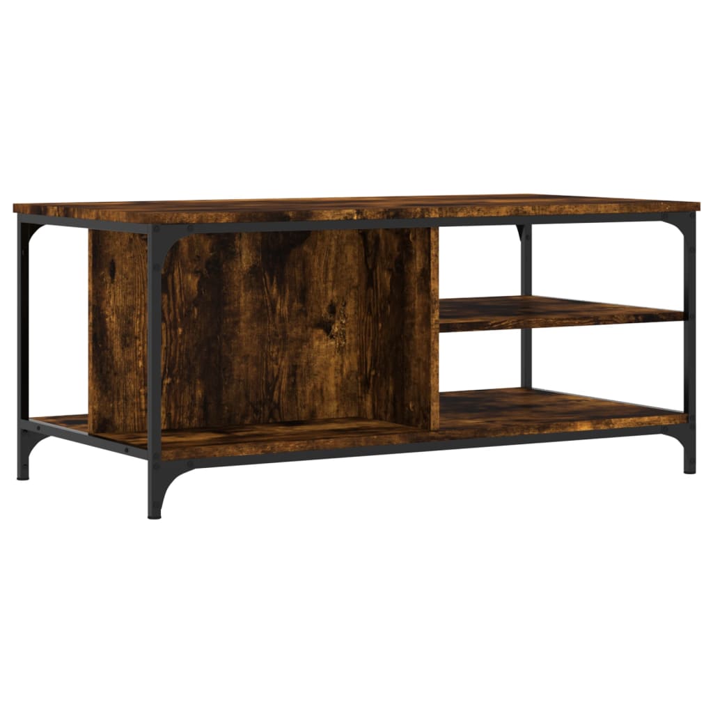 Tavolino da Salotto Rovere Fumo 100x50x45 cm Legno Multistrato | homemem39