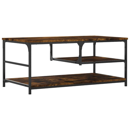 Tavolino da Salotto Rovere Fumo 90x49x40 cm Legno Multistrato | homemem39