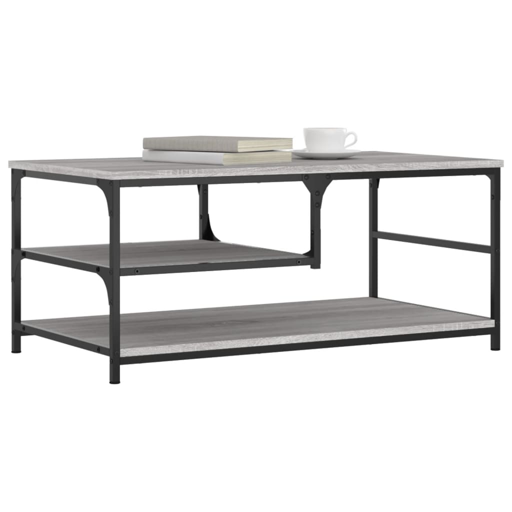 Tavolino da Salotto Grigio Sonoma 90x49x40 cm Legno Multistrato | homemem39
