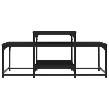 Tavolino da Salotto Nero 102x60x45 cm in Legno Multistrato