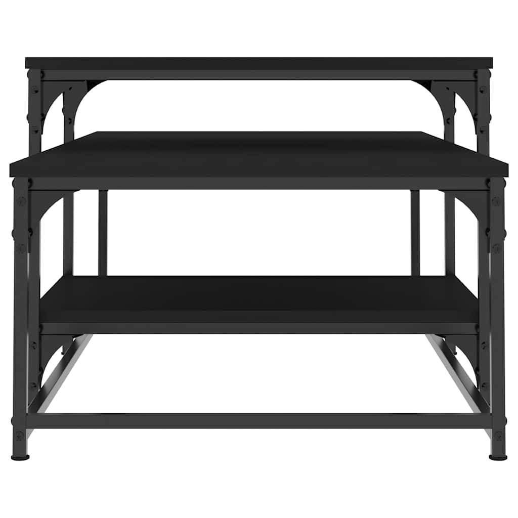 Tavolino da Salotto Nero 102x60x45 cm in Legno Multistrato | homemem39