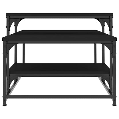 Tavolino da Salotto Nero 102x60x45 cm in Legno Multistrato