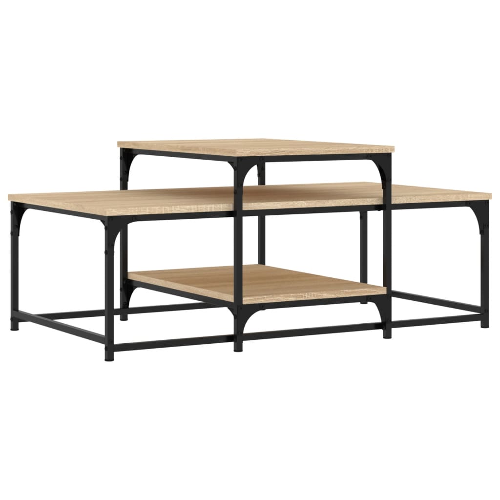 Tavolino da Salotto Rovere Sonoma 102x60x45cm Legno Multistrato | homemem39