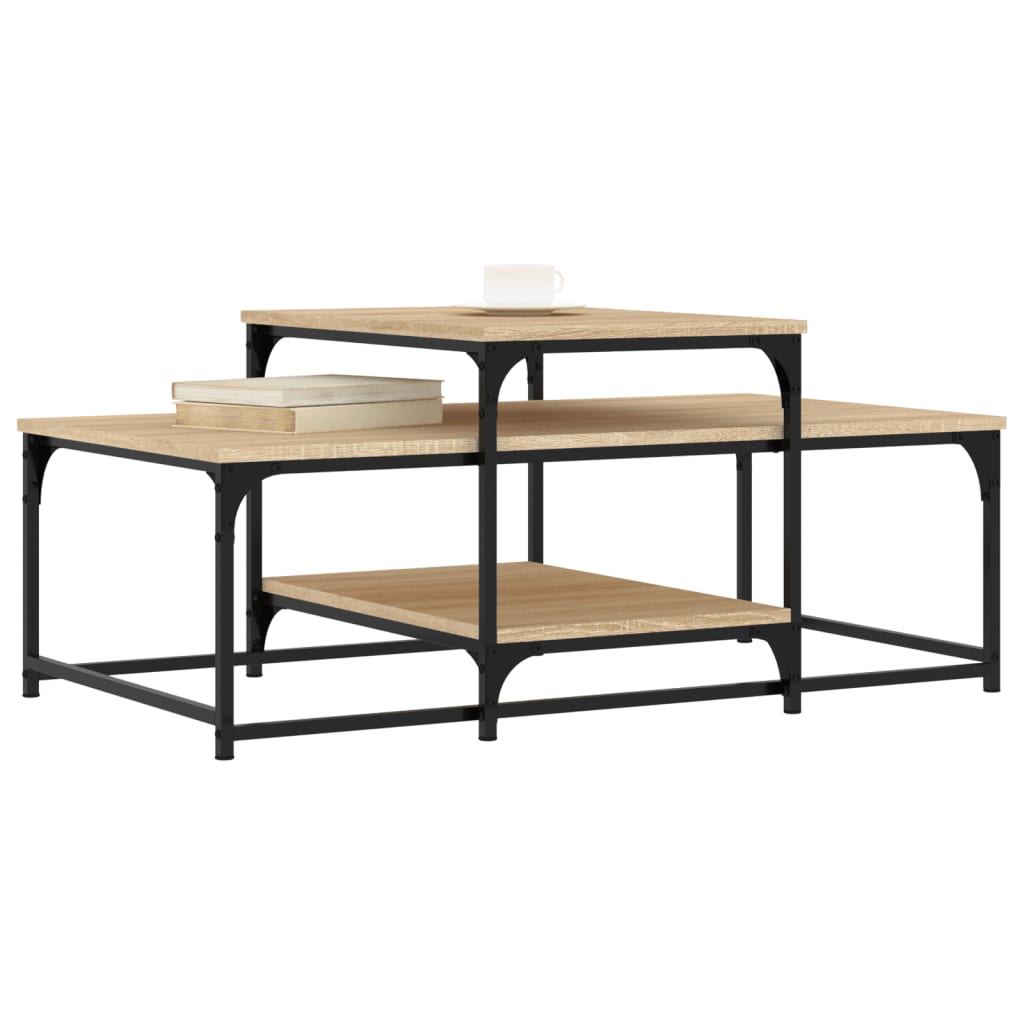 Tavolino da Salotto Rovere Sonoma 102x60x45cm Legno Multistrato | homemem39