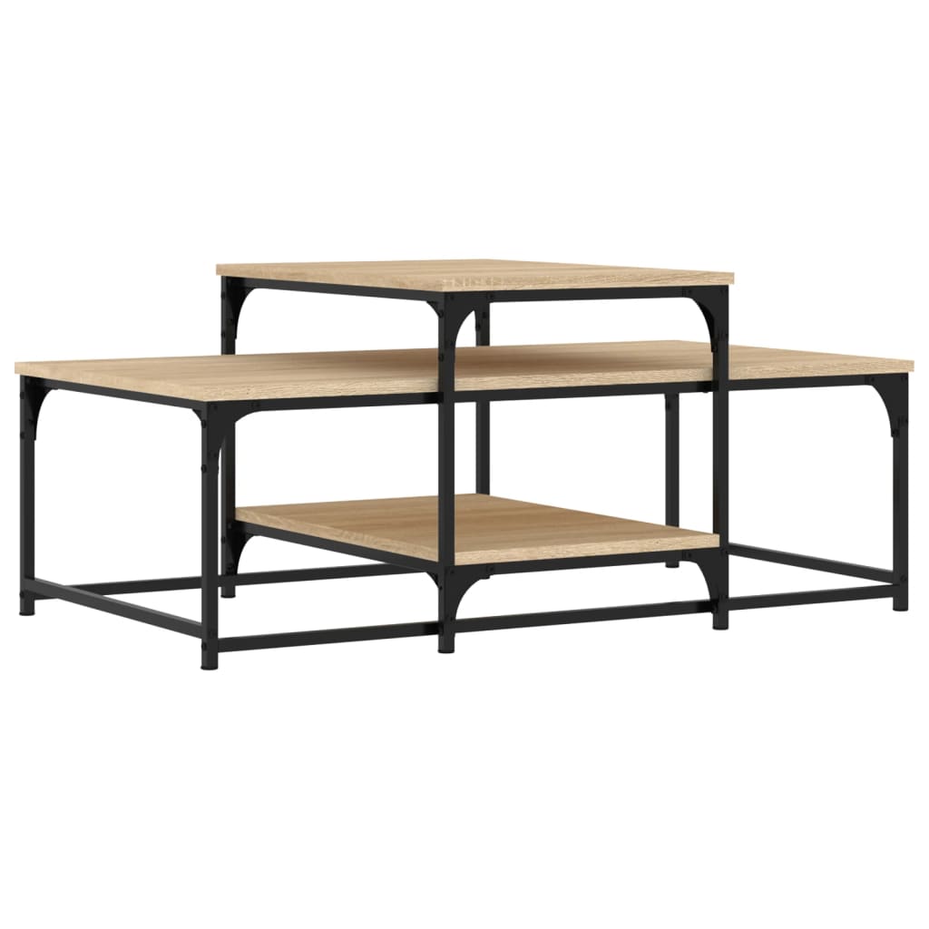 Tavolino da Salotto Rovere Sonoma 102x60x45cm Legno Multistrato | homemem39