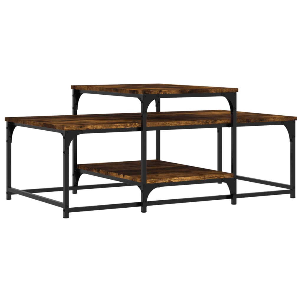 Tavolino da Salotto Rovere Fumo 102x60x45 cm Legno Multistrato | homemem39