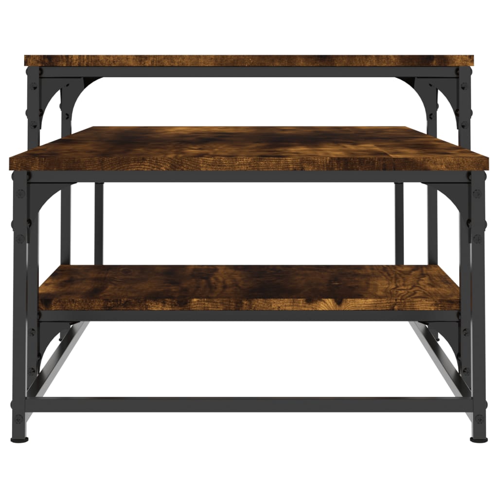 Tavolino da Salotto Rovere Fumo 102x60x45 cm Legno Multistrato | homemem39