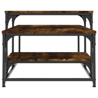 Tavolino da Salotto Rovere Fumo 102x60x45 cm Legno Multistrato | homemem39