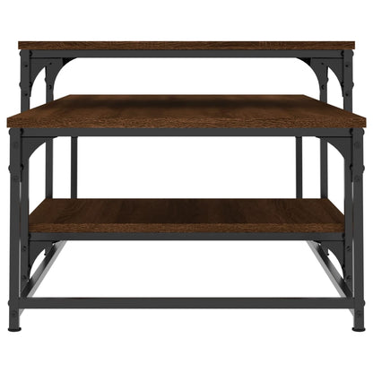 Tavolino Salotto Rovere Marrone 102x60x45cm Legno Multistrato