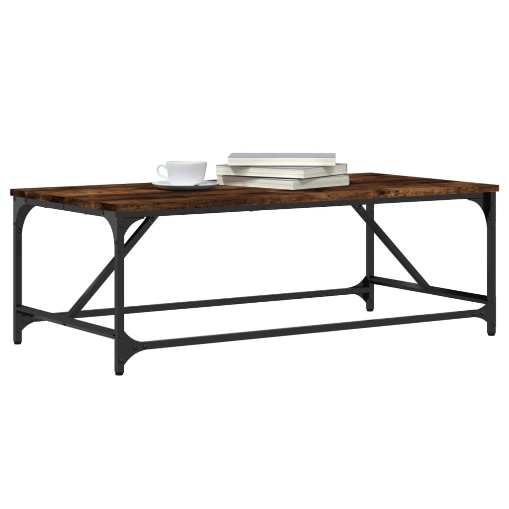 Tavolino da Salotto Rovere Fumo 100x50x35 cm Legno Multistrato | homemem39