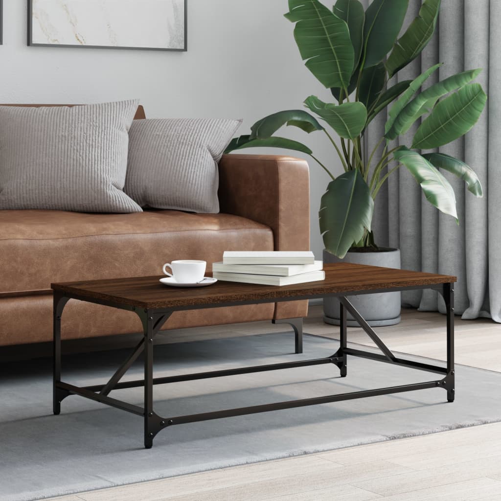 Tavolino da Salotto Rovere Marrone100x50x35cm Legno Multistrato | homemem39