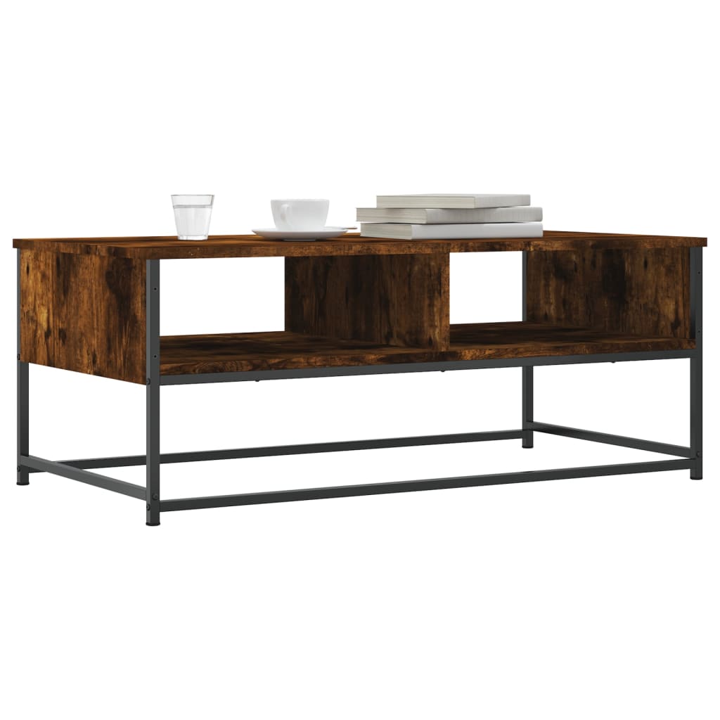 Tavolino da Salotto Rovere Fumo 100x51x40 cm Legno Multistrato | homemem39