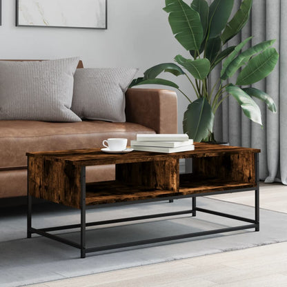 Tavolino da Salotto Rovere Fumo 100x51x40 cm Legno Multistrato | homemem39
