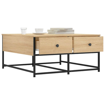 Tavolino da Salotto Rovere Sonoma 80x80x40 cm Legno Multistrato | homemem39