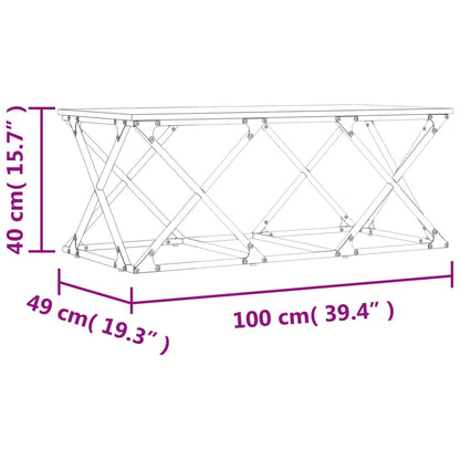 Tavolino da Salotto Rovere Sonoma 100x49x40cm Legno Multistrato | homemem39