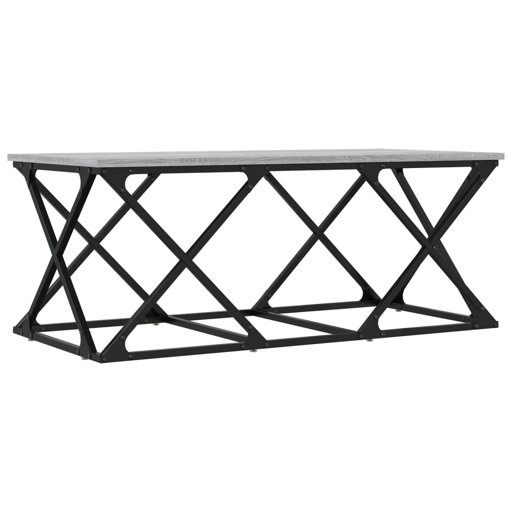 Tavolino da Salotto Grigio Sonoma 100x49x40cm Legno Multistrato | homemem39