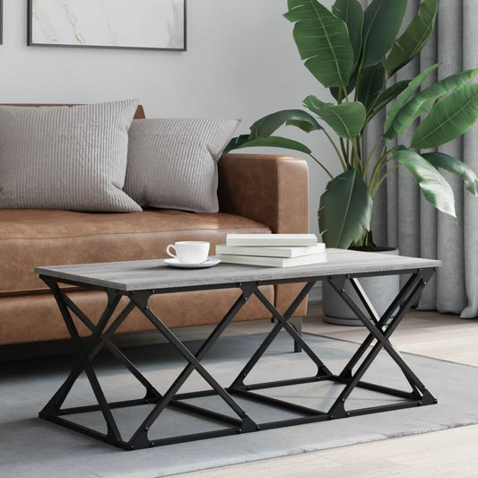 Tavolino da Salotto Grigio Sonoma 100x49x40cm Legno Multistrato | homemem39