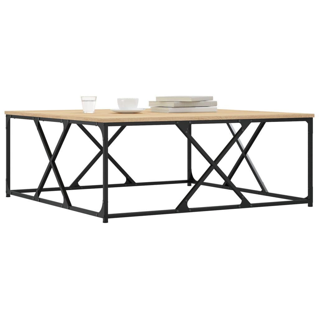 Tavolino Salotto Rovere Sonoma 100x100x40 cm Legno Multistrato | homemem39