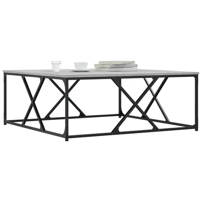 Tavolino Salotto Grigio Sonoma 100x100x40 cm Legno Multistrato | homemem39