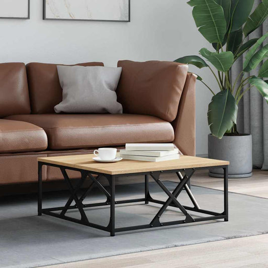 Tavolino da Salotto Rovere Sonoma 70x70x30 cm Legno Multistrato | homemem39