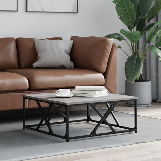 Tavolino da Salotto Grigio Sonoma 70x70x30 cm Legno Multistrato | homemem39