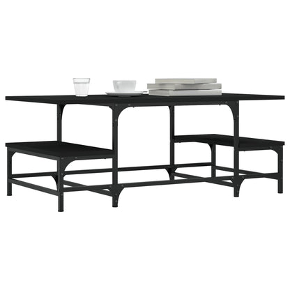 Tavolino da Salotto Nero 100x50,5x40 cm in Legno Multistrato | homemem39