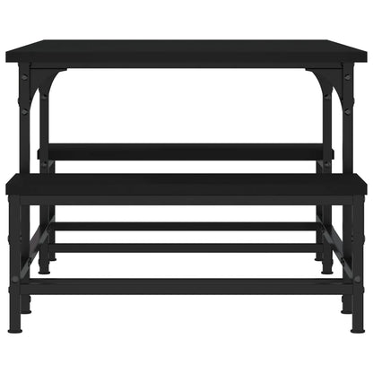 Tavolino da Salotto Nero 100x50,5x40 cm in Legno Multistrato