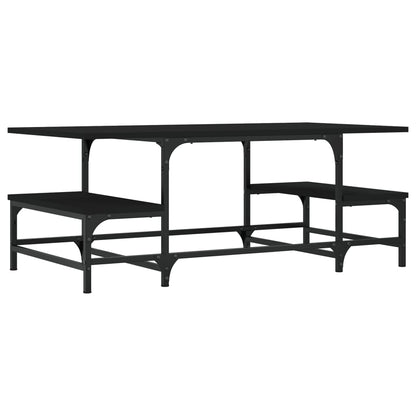 Tavolino da Salotto Nero 100x50,5x40 cm in Legno Multistrato | homemem39