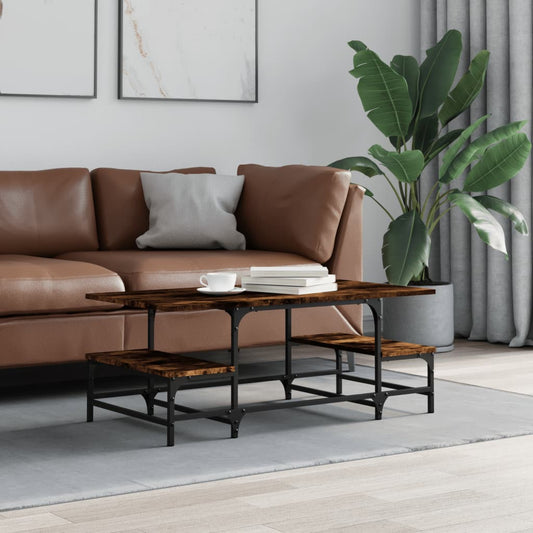 Tavolino da Salotto Rovere Fumo 100x50,5x40cm Legno Multistrato | homemem39