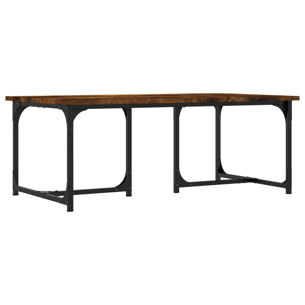 Tavolino da Salotto Rovere Fumo 90x50x35 cm Legno Multistrato | homemem39