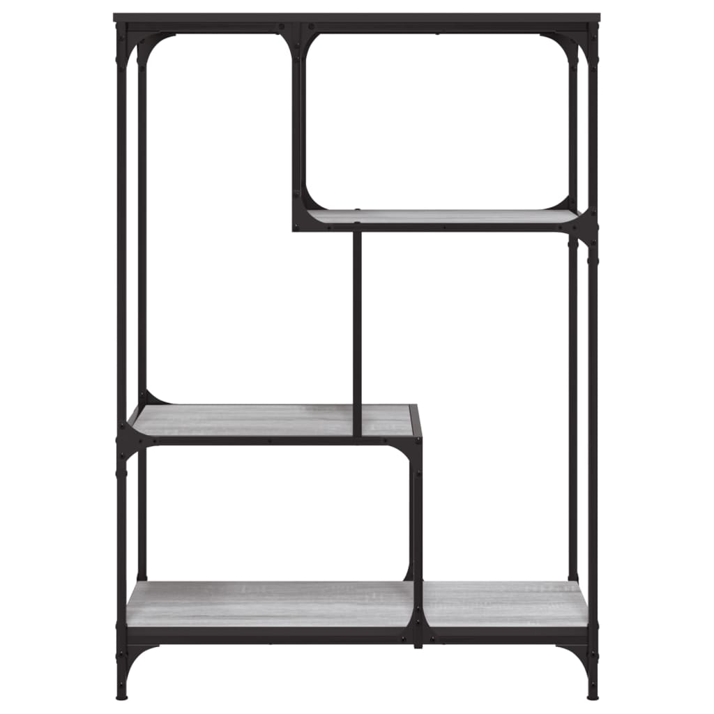 Libreria Grigio Sonoma 81x36x115 cm Legno Multistrato e Acciaio | homemem39