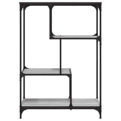 Libreria Grigio Sonoma 81x36x115 cm Legno Multistrato e Acciaio | homemem39