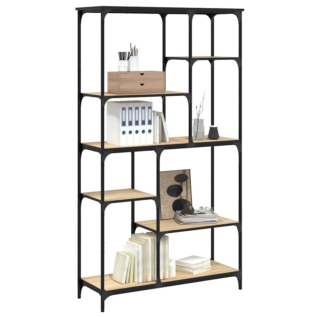 Libreria Rovere Sonoma 99x35,5x176 cm Legno Multistrato Acciaio | homemem39