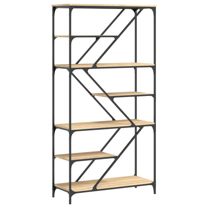 Libreria Rovere Sonoma 91x36x176 cm Legno Multistrato e Acciaio | homemem39