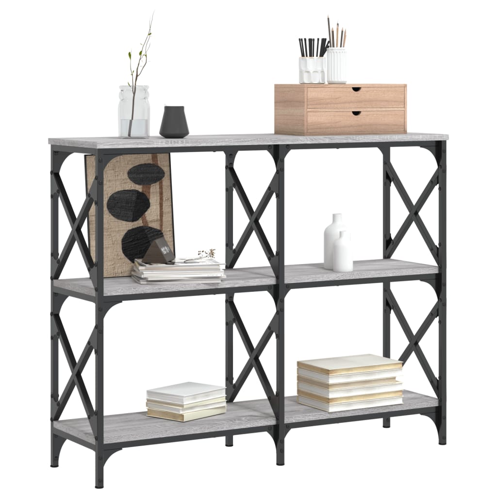 Tavolo Consolle Grigio Sonoma 100x28x80,5 cm Legno Multistrato | homemem39