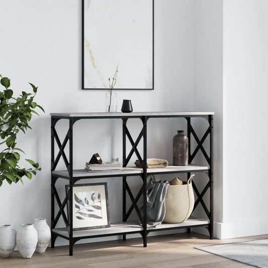 Tavolo Consolle Grigio Sonoma 100x28x80,5 cm Legno Multistrato | homemem39