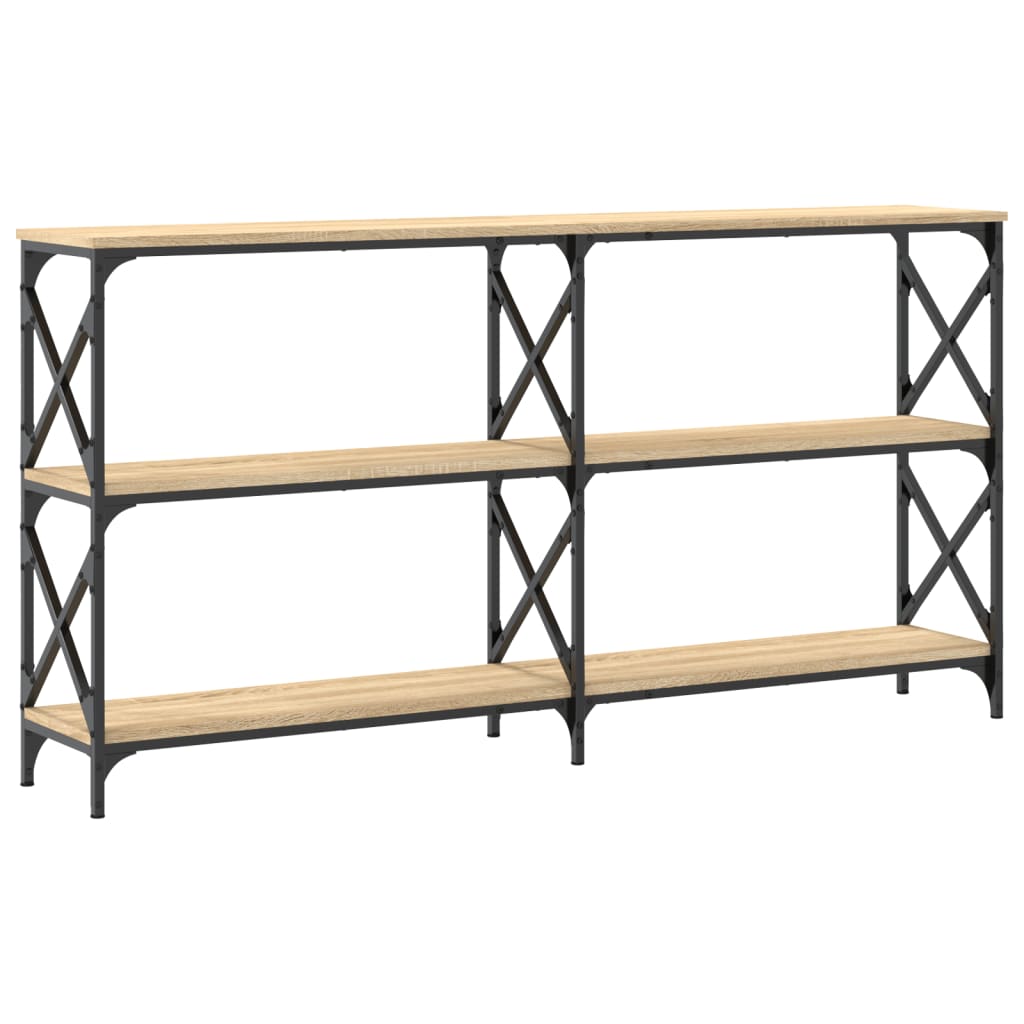 Tavolo Consolle Rovere Sonoma 156x28x80,5 cm Legno Multistrato - homemem39