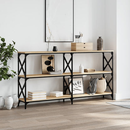Tavolo Consolle Rovere Sonoma 156x28x80,5 cm Legno Multistrato - homemem39